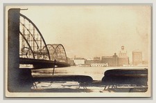 RPPC Pittsburgh PA 6th Street Bridge & canoes. picture
