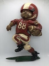 Vintage 1976 HOMCO Cast Metal Maroon Team Football Player Hanging Wall Plaque US picture