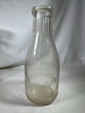 Vintage W H Emmet Dairy Americus GA Georgia Milk Glass Quart Bottle Embossed picture