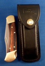 BUCK 110 2005 IDAHO relocation Pocket Knife USA, new Buck leather sheath picture