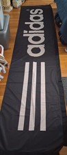 Adidas Race/advertising Banner Big 12’x32” Double Sided Black/White 90s Stripe picture