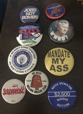 VIntage Lot of  9 Pin Buttons. picture