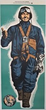 Original 1944 Canadian Fighter Pilot Poster for War Savings Stamps - Large size picture