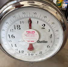Chatillon Vintage Type 4200 -  60 lb Hanging Dial Scale 1950's picture
