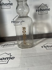 Bordens Cream Top Glass Dairy Milk Bottle Brown Pyroglaze picture