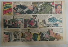 (46) Johnny Hazard Sunday Pages by Frank Robbins from 1964 Most 11 x 15 inches picture