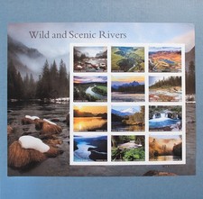 USPS 2019 Wild and Scenic Rivers Forever Stamps Sheet of 12, Nature picture