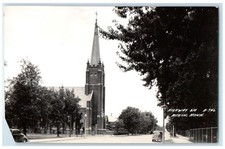 c1910's Highway 210 Church Scene Cars Aitkin Minnesota MN RPPC Photo Postcard picture