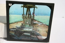 E** Glass Magic Lantern Slide British battleships 4 and 6 inch guns  (7) picture