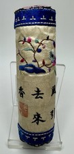 Antique Rare Chinese Wrist Rest Silk Auspicious Hand Embroidered Scholar Pillow picture