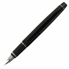 Pilot Falcon Fountain Pen in Black & Rhodium - Soft Flexible Fine Point NEW picture