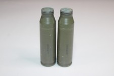 2 empty 25 mm Fired Shell Case casings PAPERWEIGHTS display picture
