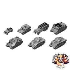 NEW Pit Road 1/700 MI Series WWII American Military Vehicle Set 1: White Metal picture