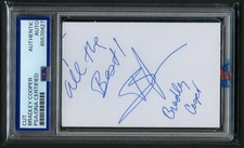 Bradley Cooper signed autograph 2.5x3.5 cut Actor: The Hangover PSA Slabbed picture