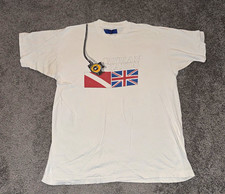Heineken White Graphic T-Shirt Cayman Islands Flag Print vintage 1990s  picture