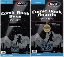 25 Pack BCW 2Mil Current Modern Poly Bags & Comic Boards Acid Free Safe Storage picture