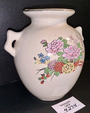 Asian Style Pink Floral Porcelain VASE Vintage picture