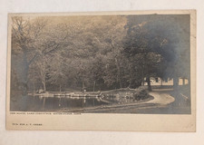 1912 SOUTHINGTON CT RPPC BOATS AT LAKE COMPOUNCE AMUSEMENT PARK PHOTO POSTCARD picture