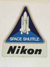 NASA Space Shuttle Nikon 1980s Columbia Sticker Unused picture