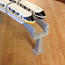 Double Track Disney Monorail Adapter Allows 2 tracks on 1 support - New Gray picture