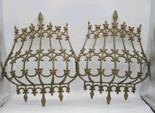 Burwood Faux Wrought Iron Gold Tone Plastic Wall Hangings Decorative MCM VTG 70s picture