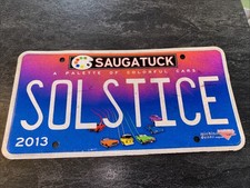 2013 Michigan  License Plate Saugatuck Pallete Of Colorful Cars SOLSTICE LOC S picture