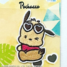 Pochacco Sunburn Iron On Patch Sticker Sanrio Kawaii Japan picture