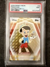 2026 Topps Disney Neon Pinocchio #86 FoilFractor 1/1 PSA 9 PSA Auth picture