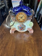 Antique Late Victorian Royal Vienna Style Porcelain Mantle Clock by A.G. Harley  picture