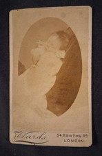 Post Mortem CDV of baby - London - 1880s funeral mourning picture