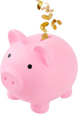 Large Piggy Banks, Cute Plastic Pig Money Box, Piggy Bank for Girls and Boy NEW picture