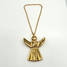 Vintage 1993 Georg Jensen Denmark Angel Bright Christmas Ornament Gold Plated picture