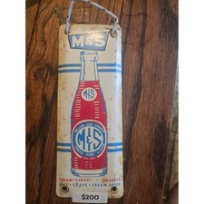Vintage M&S “Mellow & Smooth” Soda Advertising Sign – Flint Michigan picture
