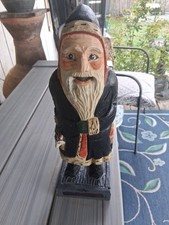 Hand Carved Traditions Folk Art Colonial Williamsburg Primitive Santa w/ Possum picture