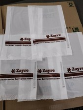 5 Vintage Zayre Shopping Bags -- Never opened or Used -- NEW - with store motto picture