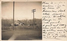 LP26  American Fork Utah Wasatch Range View RPPC 1909 Postcard picture