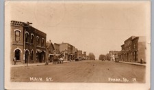 MAIN STREET c1910 fonda ia real photo postcard rppc antique iowa dirt road wagon picture