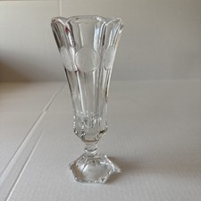 Fostoria ‘Coin’ Pattern Vase ~ LIBERTY BELL USA SEAL & TORCH 8” Tall  picture
