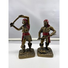 Antique 1920s Art Deco Pirate Swashbuckler Pirate Bookends Herzel K&O picture