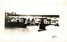 VECCHIO COVERED BRIDGE REAL PHOTO POSTCARD FLORENCE ITALY 1950s RPPC picture