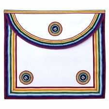 Member Royal Ark Mariner AMD Apron - Multi colour with Three Rosettes-IMITATION picture