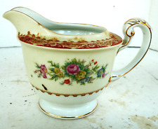VINTAGE CREAMER OCCUPIED JAPAN SANGO CHINA GOLD TRIM 4'' TALL 5'' WIDE A-1 picture