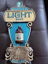 1976 Schlitz Light Bottled Beer Sunburst Vintage Beer Sign Vhtf Rate picture