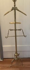 Vintage Gentlemens Valet Brass Gentlemens Butler Stand picture