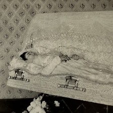 Antique Snapshot Photograph Beautiful Woman Post Mortem Coffin ID Wortmann picture