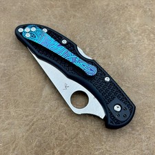 Titanium 3d milled Clip (NO KNIFE) for Spyderco Delica C11PBK - Multiple Options picture