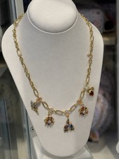 2026 Disney Parks Kendra Scott Gold Cinderella Castle Color Charm Tink Necklace picture