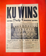 Kansas University 1952 Daily Kansan KU Wins Parade Handout Flyer NCAA Champs 75 picture