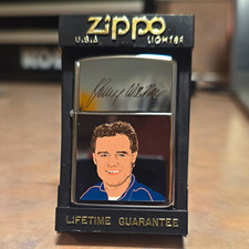 Vintage 1993 NASCAR Kenny Wallace Zippo lighter Portrait and Signature picture
