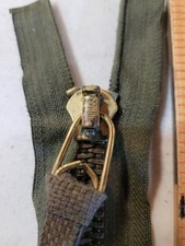 NOS 1970's Vtg Military Scovill Brass Zipper, 20